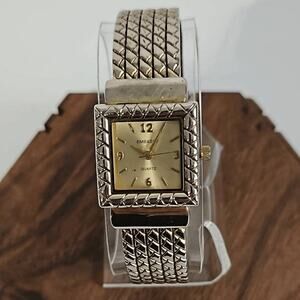 Embassy Gold Tone Cuff Band Watch